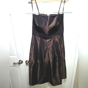 Ann Taylor Strapless Cocktail/Prom/Party/Wedding Dress- Size 12 Brown $169 NWT